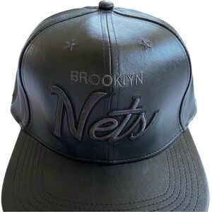 Brooklyn Nets Leather Script Hat